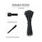Kable Kontrol Cable Tie, 8 in L, Black, Nylon 6/6, 120 lb Strength CTUSA-08-120-100-BK - alternate 4